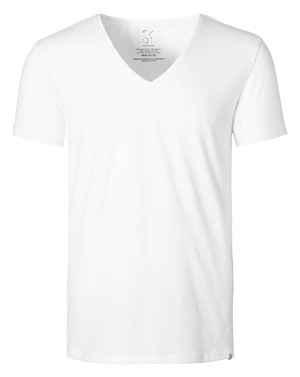 T-shirt Wit Diepe V-Hals Heren | 2-pack | Slim Fit from SKOT