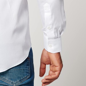 Overhemd - Slim Fit - Mouwlengte 7 - Circular White from SKOT