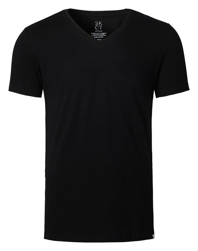 T-shirt Zwart V-Hals Heren | 2-pack | Slim Fit from SKOT