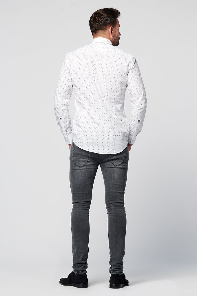 Overhemd - Slim Fit - Spotted White (laatste voorraad) from SKOT
