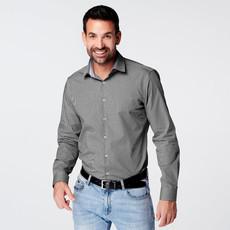 Overhemd - Slim Fit - Checkered Black via SKOT