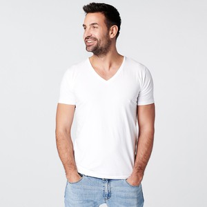 T-shirt Wit V-Hals Heren | 2-pack | Slim Fit from SKOT