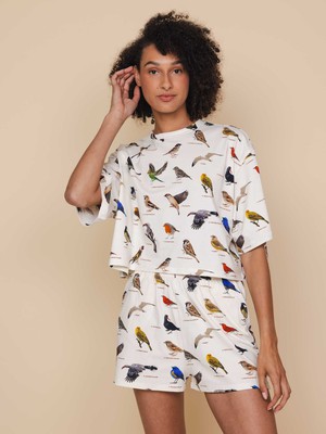 Bird Watching Cropped T-Shirt Dames from SNURK