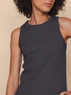Charcoal Black Tanktop Dames from SNURK