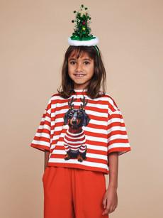 Pierre Xmas Cropped T-Shirt Kids via SNURK