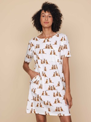 Meerkats T-shirt Dress Dames from SNURK