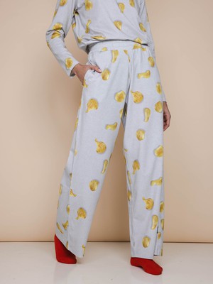 Chips Long Sleeve T-shirt en Wijde broek set Dames from SNURK