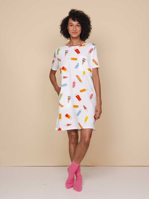 Popsicles T-shirt Dress Dames from SNURK