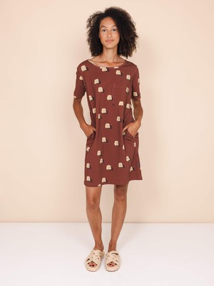 Sandy Castles T-shirt Dress Dames from SNURK