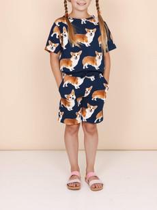 Corgi Navy Shorts Kids via SNURK