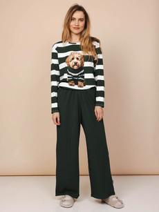 Dark Green Wijde Broek Dames via SNURK