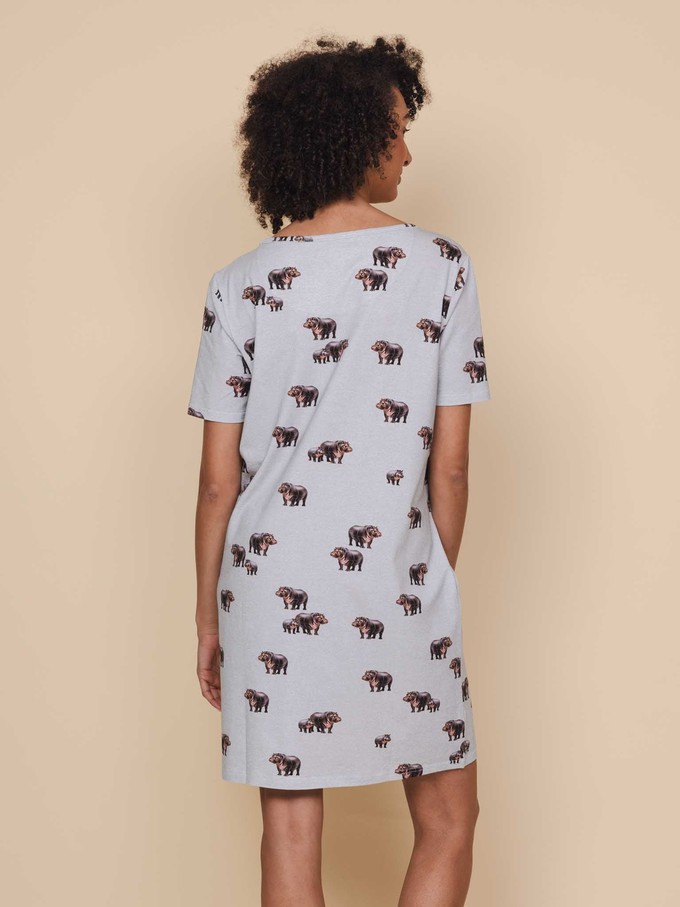 Hippos T-shirt Dress Dames from SNURK