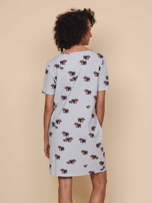 Hippos T-shirt Dress Dames from SNURK