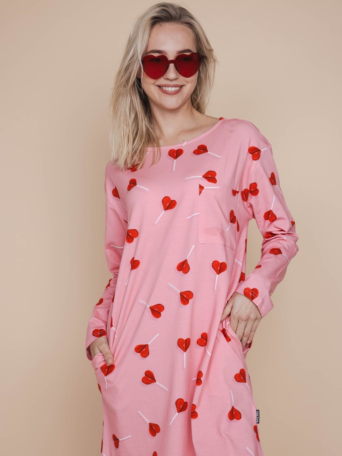 Lollipop Love Long Sleeve Dress Dames from SNURK