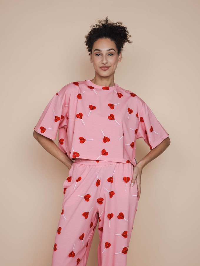 Lollipop Love Cropped T-shirt Dames from SNURK