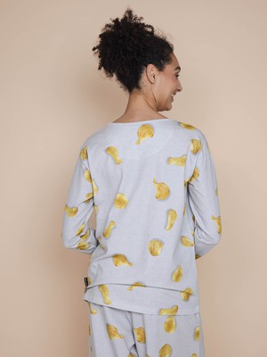 Chips Long Sleeve T-shirt en Wijde broek set Dames from SNURK