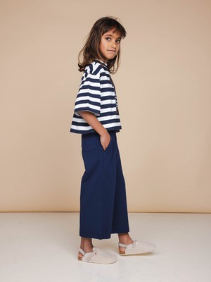 Navy Wijde broek Kids from SNURK