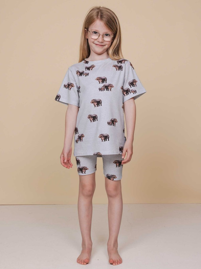 Hippos T-shirt en Bikershorts set Kids from SNURK