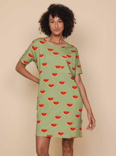 Watermelon T-shirt Dress Dames via SNURK