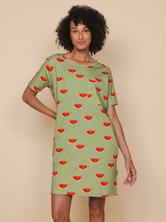 Watermelon T-shirt Dress Dames from SNURK