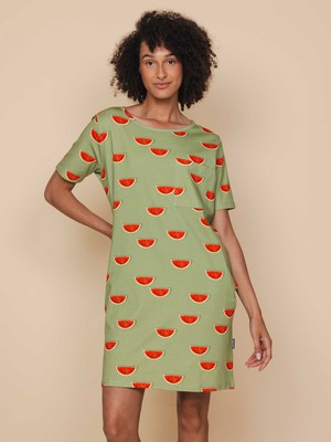 Watermelon T-shirt Dress Dames from SNURK