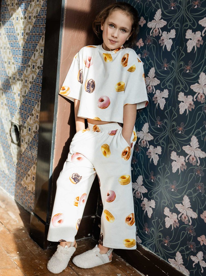 Donuts Cropped T-shirt en Wijde broek set Kids from SNURK