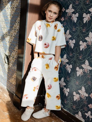 Donuts Cropped T-shirt en Wijde broek set Kids from SNURK