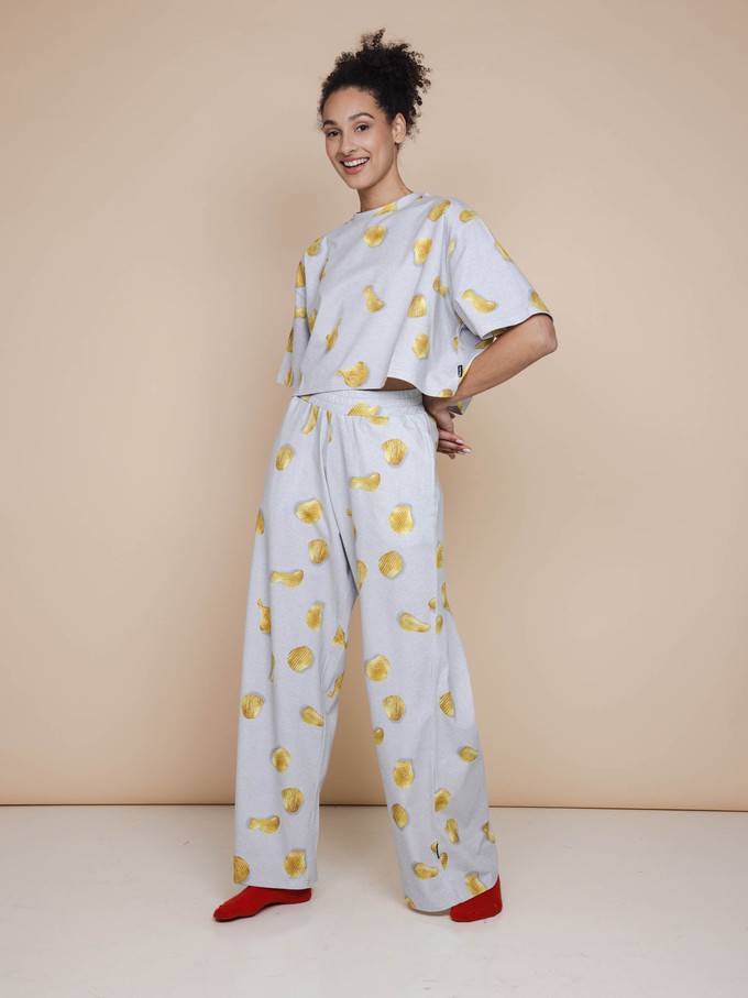 Chips Cropped T-Shirt en Wijde broek set Dames from SNURK