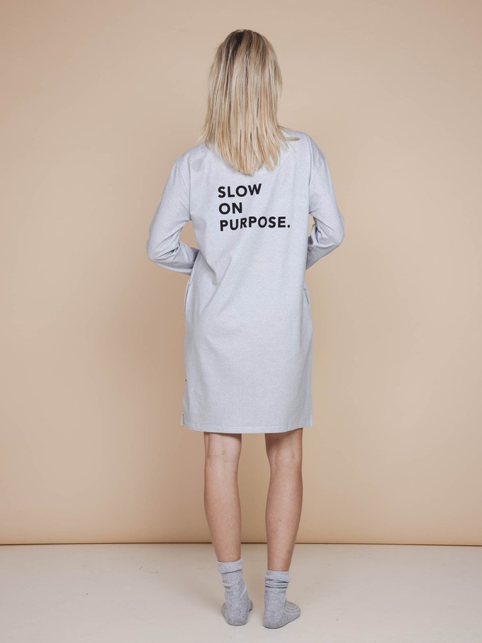Slow Grey Long Sleeve Dress Dames from SNURK