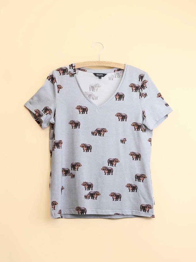 Hippos V-neck T-shirt en Shorts set Dames from SNURK