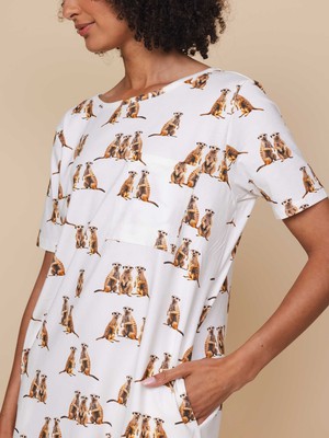 Meerkats T-shirt Dress Dames from SNURK