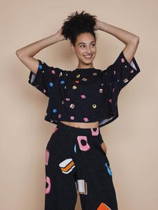 Drop It Cropped T-shirt Dames via SNURK