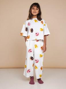 Donuts Cropped T-shirt en Wijde broek set Kids via SNURK