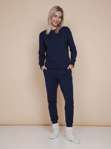 Slow Navy Sweater en Broek set Dames via SNURK
