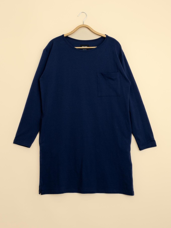 Slow Navy Long Sleeve Dress Dames from SNURK