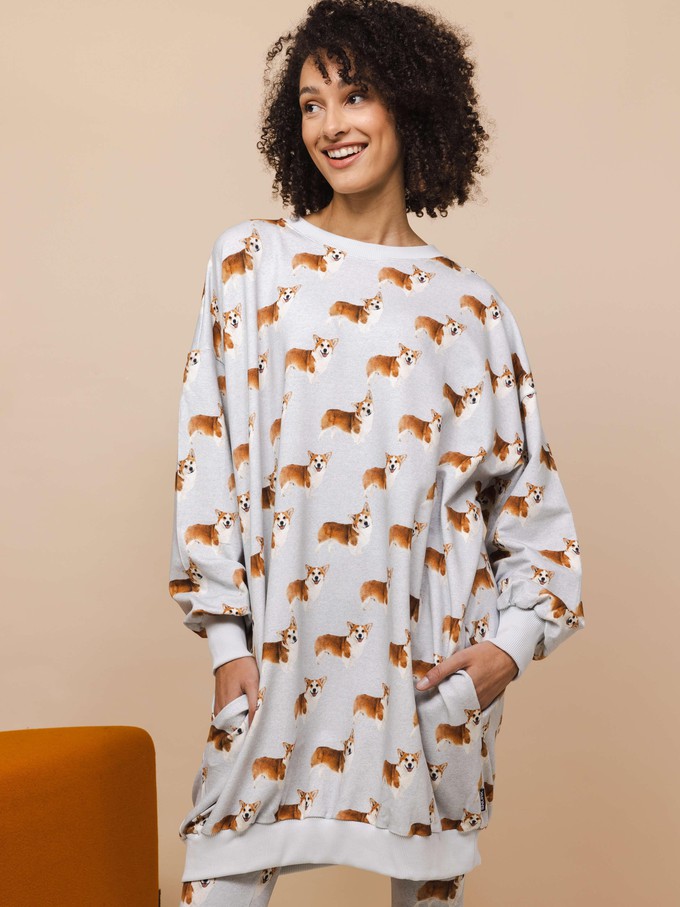 Corgi Time Sweater Dress Dames from SNURK