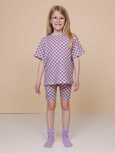 Check T-shirt en Bikershorts set Kids via SNURK