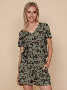 Binoculars V-neck T-shirt en Shorts set Dames via SNURK