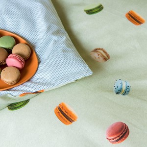 Macarons Green kussensloop from SNURK