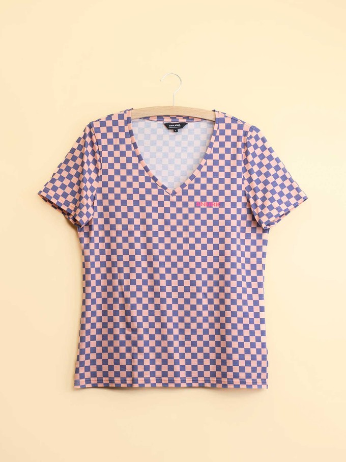 Check V-neck T-shirt en Shorts set Dames from SNURK