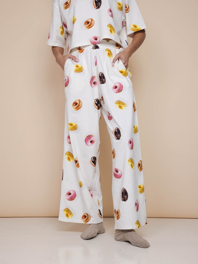 Donuts Long Sleeve T-shirt en Wijde broek set Dames from SNURK