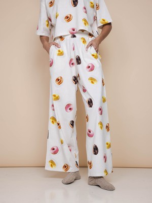 Donuts Long Sleeve T-shirt en Wijde broek set Dames from SNURK