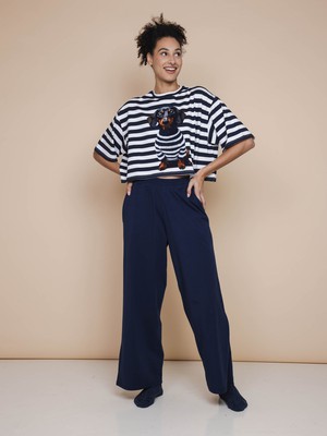 Pierre Cropped T-Shirt en Wijde broek set Dames from SNURK