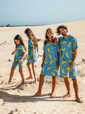 Banana Blue T-shirt Dress Dames from SNURK