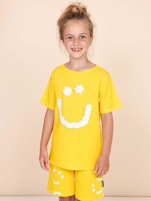 Smiles Yellow T-shirt en Korte broek set Kinderen from SNURK