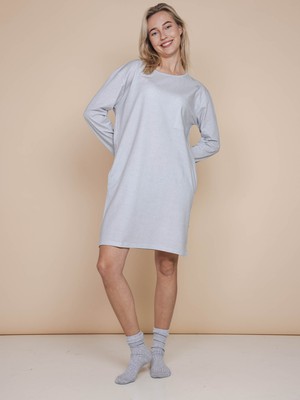 Slow Grey Long Sleeve Dress Dames from SNURK