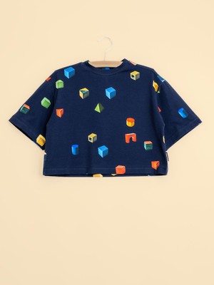 Building Blocks Cropped T-Shirt Kids from SNURK