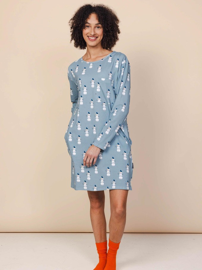 Mr Snowman Long Sleeve Dress Dames from SNURK