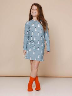 Mr Snowman Long Sleeve Dress Kids via SNURK