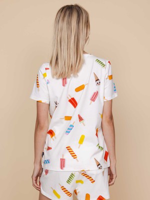 Popsicles V-neck T-shirt en Shorts set Dames from SNURK